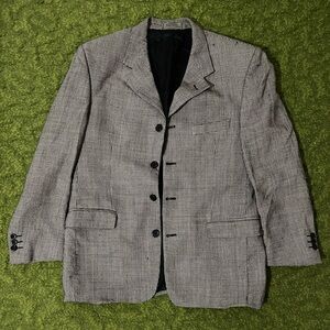 Vintage Mondo Uomo Black and White Checkered Blazer